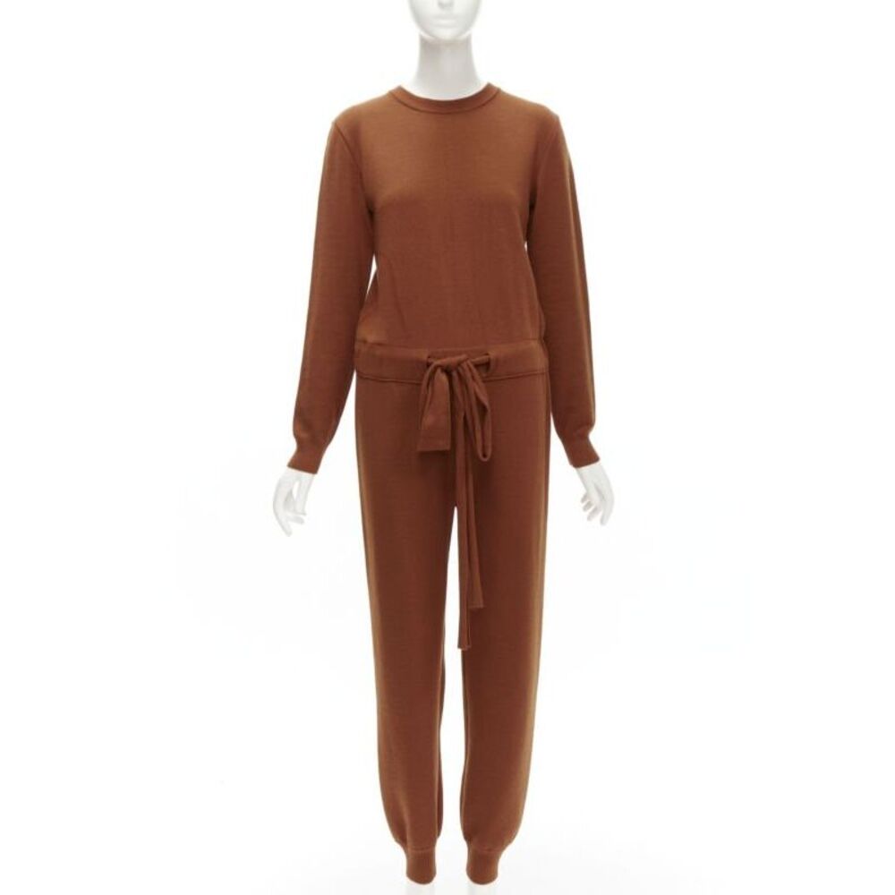 Oscar De La Renta Wool Drawstring Jumpsuit